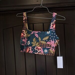 Johnny Was Reversible Floral Sports Bra